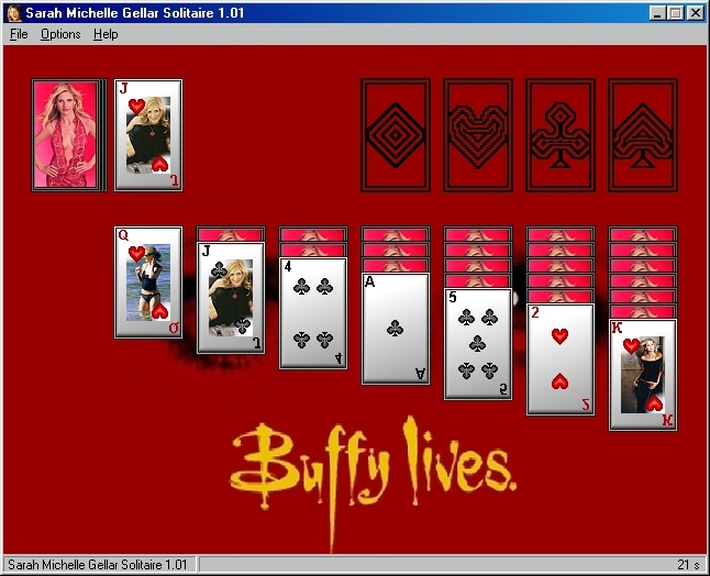 Sarah Michelle Gellar Solitaire Screenshot